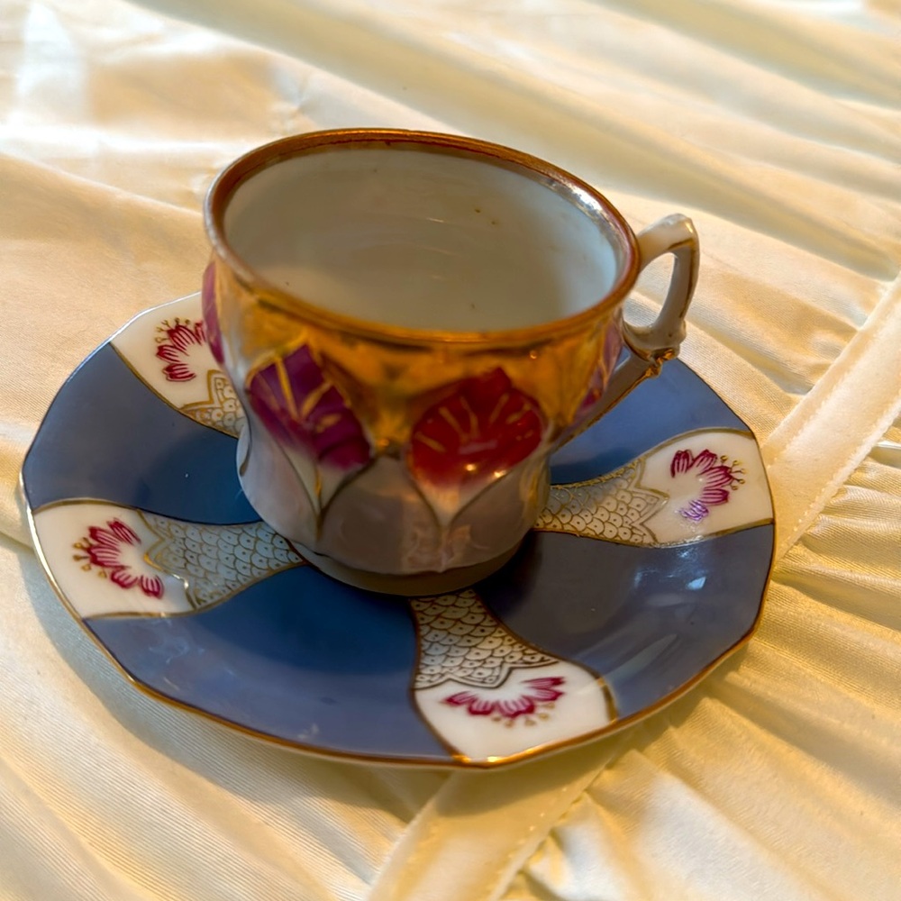 Ucagco Vintage Demitasse Porcelain Tea Cup & Saucer Set